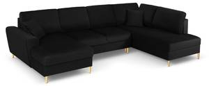 U-Form-Schlafsofa + Box MOGHAN Schwarz