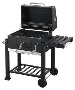 Chariot de barbecue Amad Noir - Métal - 114 x 105 x 48 cm