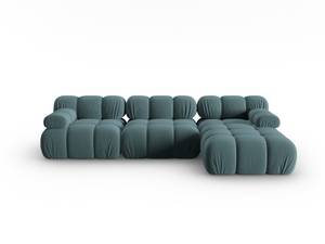 modulares Ecksofa BELLIS 4 Sitzplätze Hochglanz Petrol