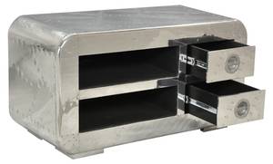 AIRMAN Lowboard Silber - Holzwerkstoff - Metall - Massivholz - Holzart/Dekor - 100 x 50 x 45 cm