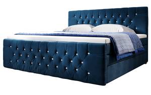 Boxspringbett Nobile Blau - Breite: 200 cm - H4