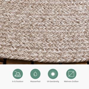 In- & Outdoor Jute Teppich R Bali Beige - 200 x 200 cm