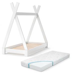 Lit enfant Tipi 33182 Blanc - Bois massif - 70 x 137 x 70 cm