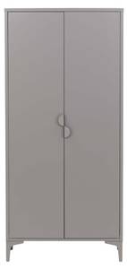 Kleiderschrank Piring 3 Grau - Metall - 85 x 183 x 45 cm