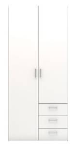 l' armoire Spell B Blanc - En partie en bois massif - 78 x 175 x 50 cm