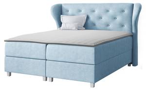 Boxspringbett Bakart Blau - Breite: 204 cm