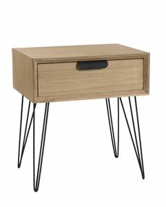 Nachttisch mit 1 Schublade aus Naturholz Braun - Holzwerkstoff - 34 x 53 x 48 cm