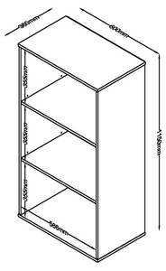 Aktenschrank KA2100 Weiß - Holz teilmassiv - 60 x 115 x 35 cm