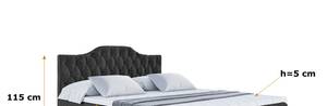 Boxspringbett VILA-1 KING Schwarz - Breite: 120 cm