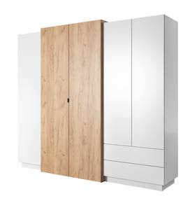 Kleiderschrank GLANCI Braun - Weiß - Holzwerkstoff - 230 x 209 x 52 cm