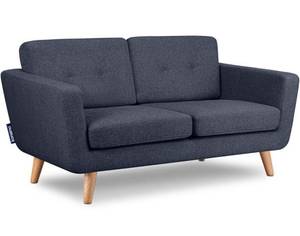 TAGIO II Sofa 2 Personen Beige - Braun - Marineblau