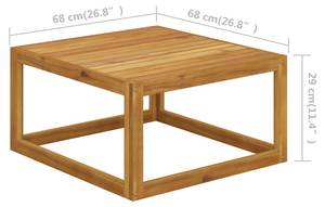 Table basse 3009261 Blanc crème - 68 x 29 x 68 cm