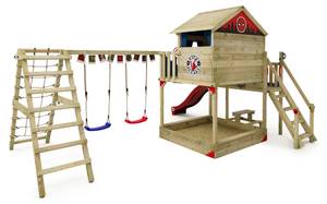 Spielturm Marvel Spider-Man Saga Blau - Massivholz - 466 x 305 x 556 cm