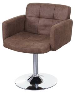 Chaise capitonnée Houston (lot de 6) Marron - Textile - 60 x 80 x 55 cm