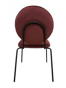 2 chaises rouge médaillon velours Rouge - Textile - 46 x 86 x 46 cm