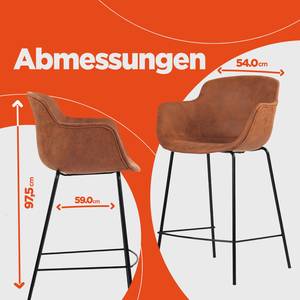 Barhocker Mini Calvin Braun - Holzwerkstoff - Metall - Kunststoff - 59 x 98 x 54 cm