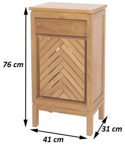 Teak-Waschbeckenunterschrank M74 Braun - Holzart/Dekor - Holz teilmassiv - 41 x 76 x 31 cm