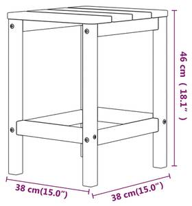 Gartenstuhl mit Tisch 3012243-2 Anthrazit