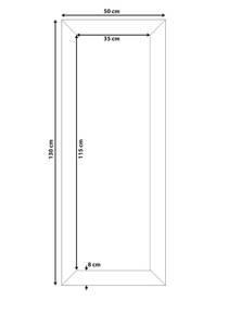 Miroir PLAISIR Noir - Matière plastique - 50 x 130 x 2 cm