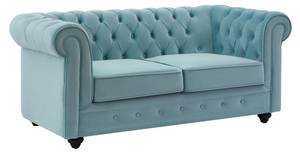 Couchgarnitur CHESTERFIELD 2er-Set Hellblau