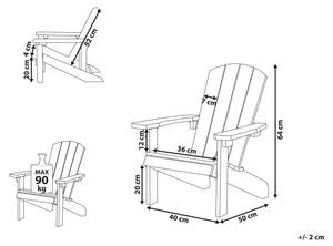 Kindersessel ADIRONDACK Blau - Hellblau