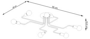 Deckenleuchten Vector Schwarz - Metall - 64 x 16 x 80 cm