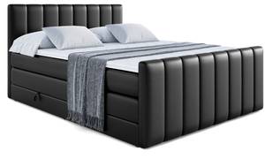 Boxspringbett OTTA-Z KING Hochglanz Schwarz - Breite: 160 cm