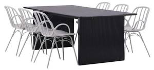 Essgruppe Vail 14 (7-teilig) Schwarz - Massivholz - 100 x 75 x 200 cm