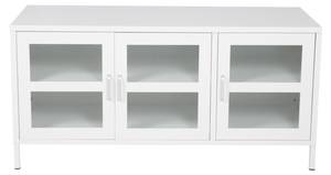 Meuble tv ACERO RTV120 3D Blanc - Métal - 120 x 58 x 48 cm