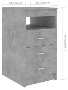 Schreibtisch 3002216 Grau - Holzwerkstoff - 140 x 76 x 50 cm