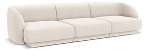 Sofa MILEY 3 Sitzplätze Hochglanz Beige