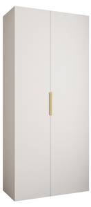 Armoire à portes battantes Como 4 Doré - Blanc - 110 x 40 cm