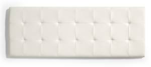 Tête de lit capitonné  similicuir 162x57 Blanc - Fibres naturelles - Bois/Imitation - 57 x 5 x 165 cm