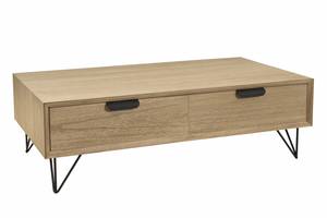 Table basse 4 tiroirs Marron - Bois manufacturé - 60 x 35 x 110 cm