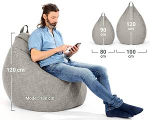 Indoor Sitzsack "Home Linen" - 200 Liter Grau