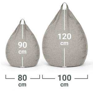 Pouf d'intérieur "Home Linen"-200 litres Gris