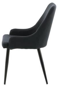 Chaise PLAZA DRC 1NOS Noir - Textile - 49 x 86 x 58 cm