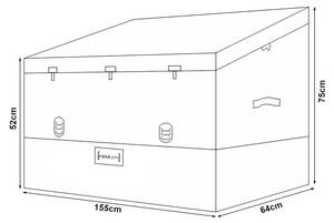 Boîte de rangement d'extérieur Alanno 155 x 75 x 64 cm