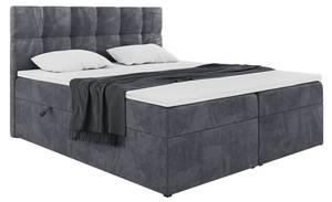 Boxspringbett Raco Dunkelgrau - Breite: 140 cm - H3