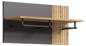 Wandgarderobe Esteban Grau - Holz teilmassiv - 80 x 40 x 28 cm