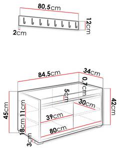 Garderobe Grawis 80 II Weiß