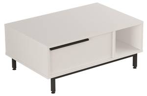 Table basse OCEAN CT90 Blanc - Bois manufacturé - Matière plastique - 90 x 38 x 60 cm