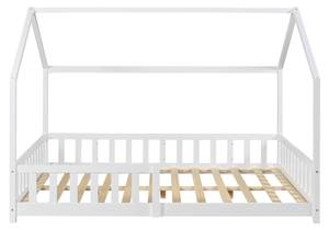 Kinderbett Hesel mit Matratze Weiß - 205 x 147 x 146 cm