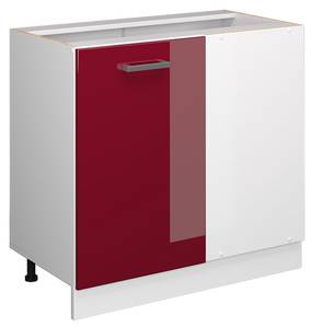 Eckschrank R-Line 37749 Hochglanz Bordeaux - Weiß