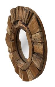 Miroir Lawas Beige - Bois massif - 40 x 40 x 4 cm