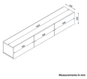 TV Lowboard Hängend Damla Weiß Weiß