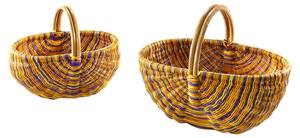 2tlg. Set Aufbewahrungskorb WICKSET2 OR Rattan - 35 x 23 x 50 cm