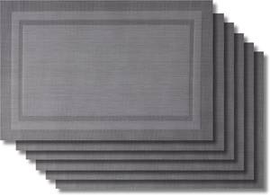 Platzdeckchen 203997 6er Set Grau - Kunststoff - 31 x 2 x 1 cm