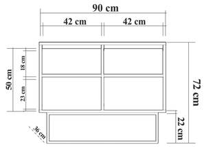 Console Dcalabri Marron - Bois manufacturé - 36 x 72 x 90 cm