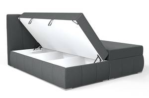 Boxspringbett Doppelbett Bett Kaspian Graphit - Tiefe: 180 cm